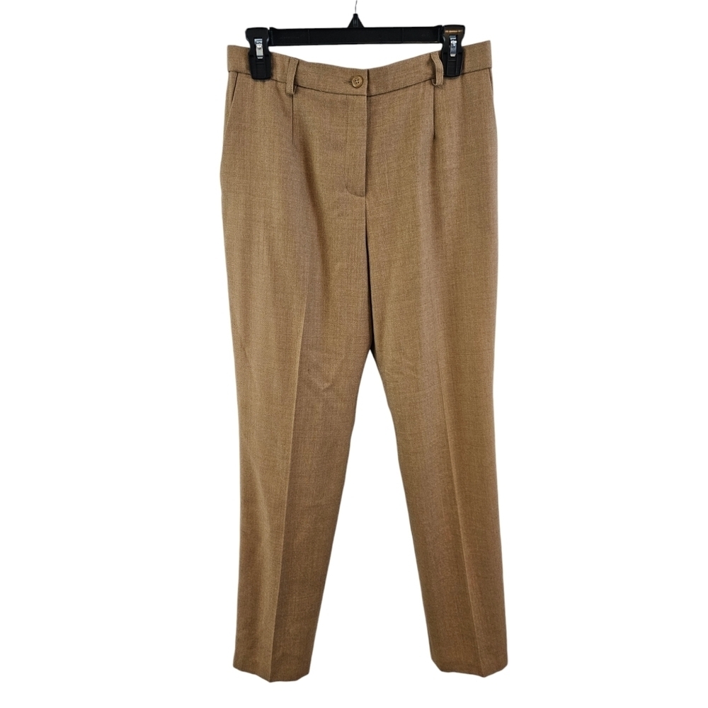 Pendleton Size 6 Brown Tan Lined Dress Pants Virgin Wool